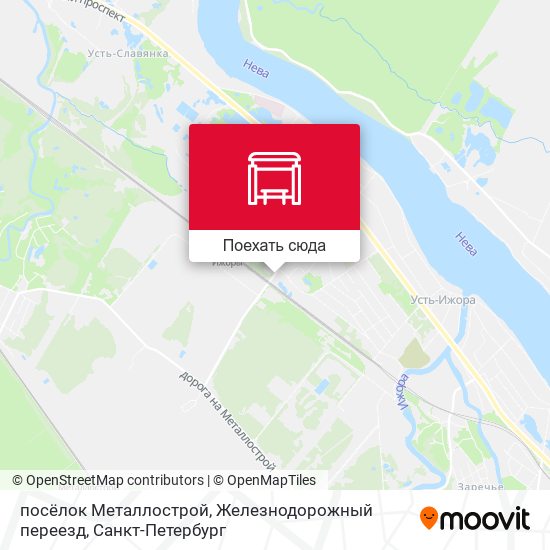 Карта посёлок Металлострой, Железнодорожный переезд