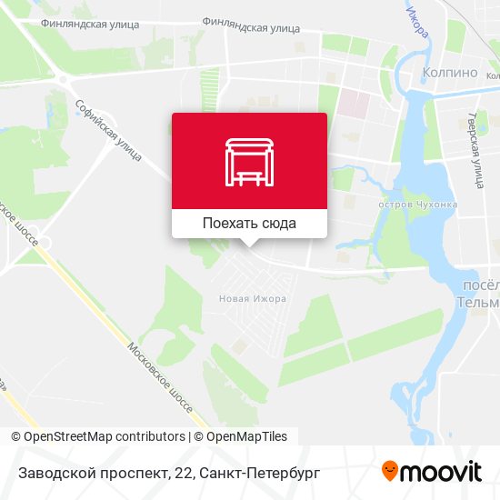 Карта Заводской проспект, 22