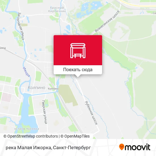 Карта река Малая Ижорка