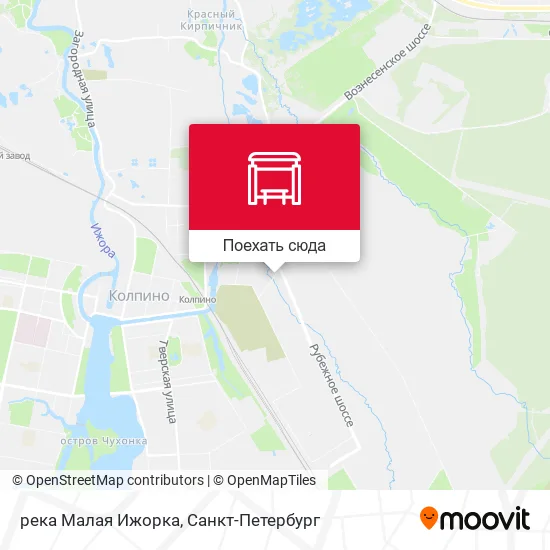 Карта река Малая Ижорка