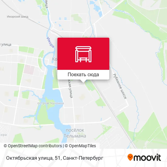 Карта Октябрьская улица, 51