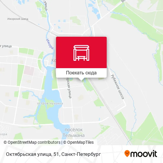 Карта Октябрьская улица, 51