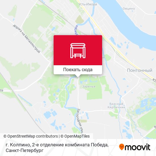 Карта г. Колпино, 2-е отделение комбината Победа