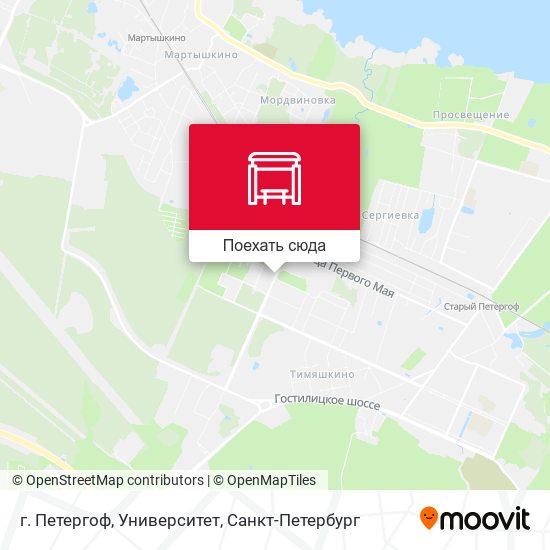 Карта г. Петергоф, Университет