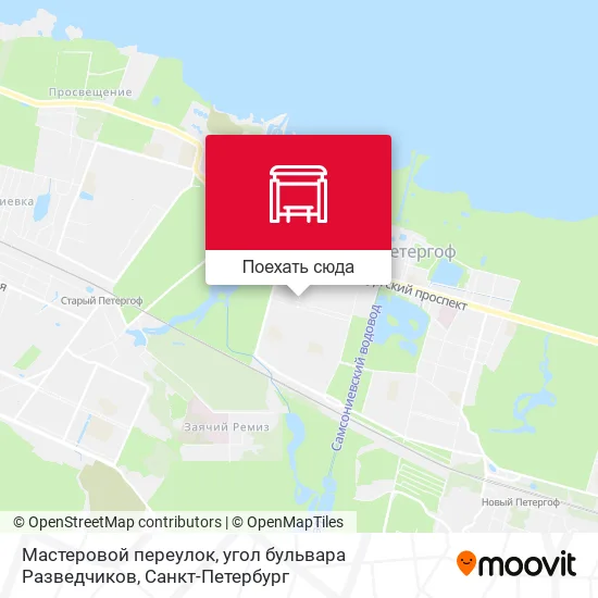 Карта Мастеровой переулок, угол бульвара Разведчиков