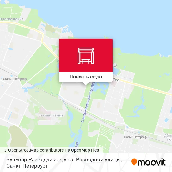 Карта Бульвар Разведчиков, угол Разводной улицы