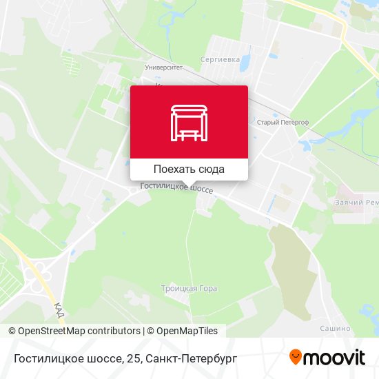 Карта Гостилицкое шоссе, 25