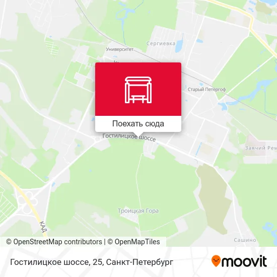 Карта Гостилицкое шоссе, 25