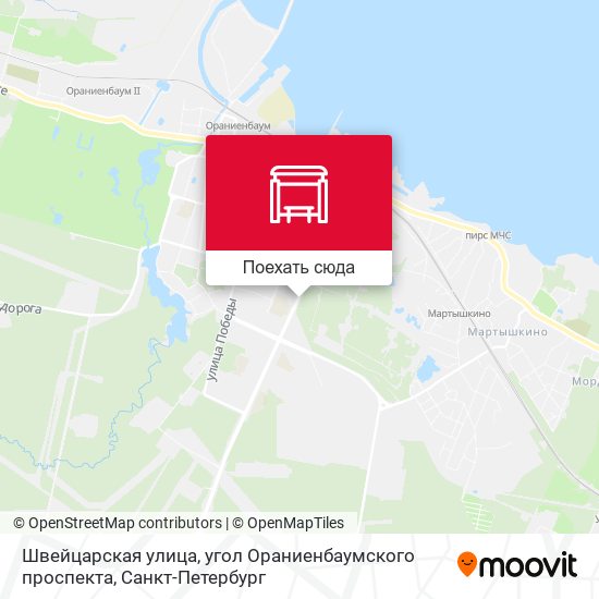 Карта Швейцарская улица, угол Ораниенбаумского проспекта