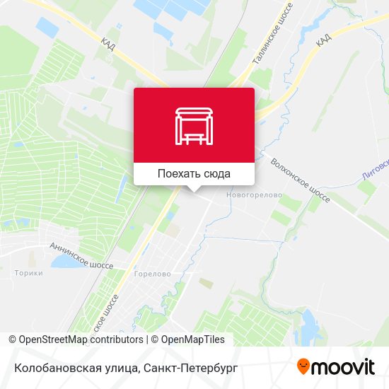 Карта Колобановская улица