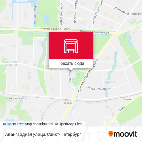 Карта Авангардная улица