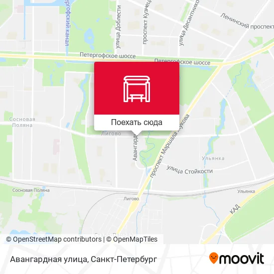 Карта Авангардная улица
