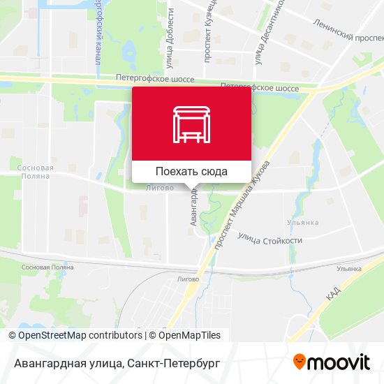 Карта Авангардная улица