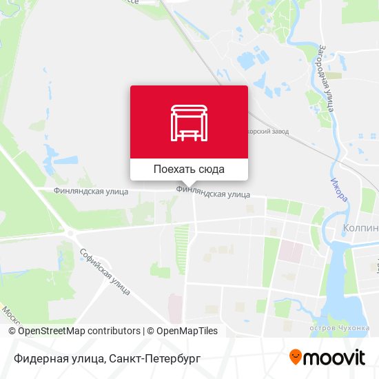 Карта Фидерная улица