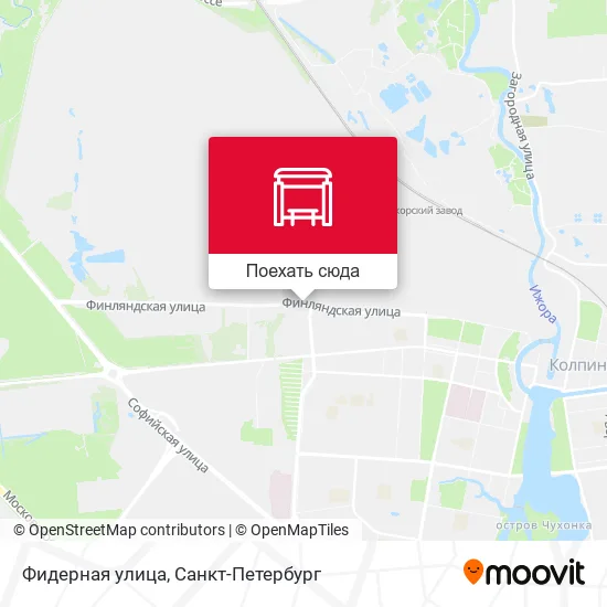 Карта Фидерная улица