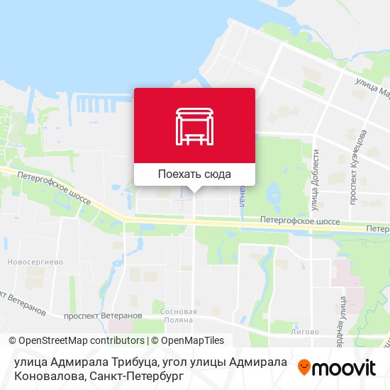 Карта улица Адмирала Трибуца, угол улицы Адмирала Коновалова
