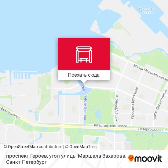 Карта проспект Героев, угол улицы Маршала Захарова