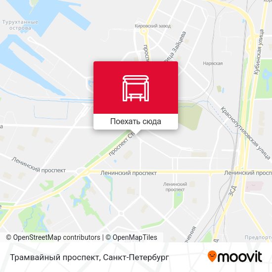 Карта Трамвайный проспект
