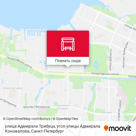 Карта улица Адмирала Трибуца, угол улицы Адмирала Коновалова