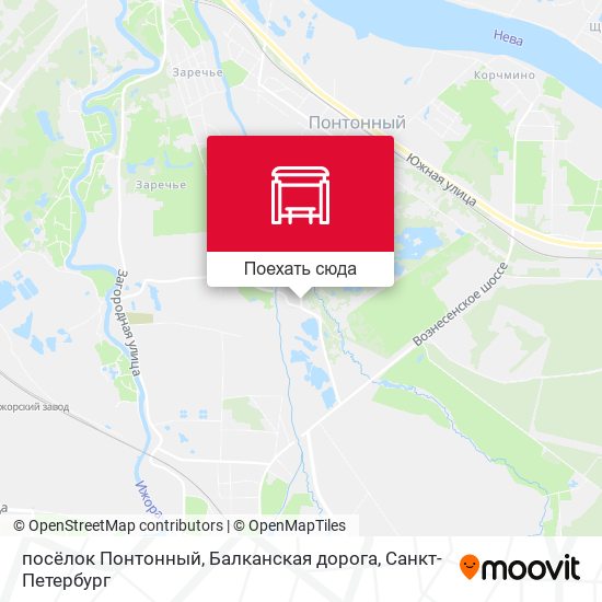 Карта посёлок Понтонный, Балканская дорога