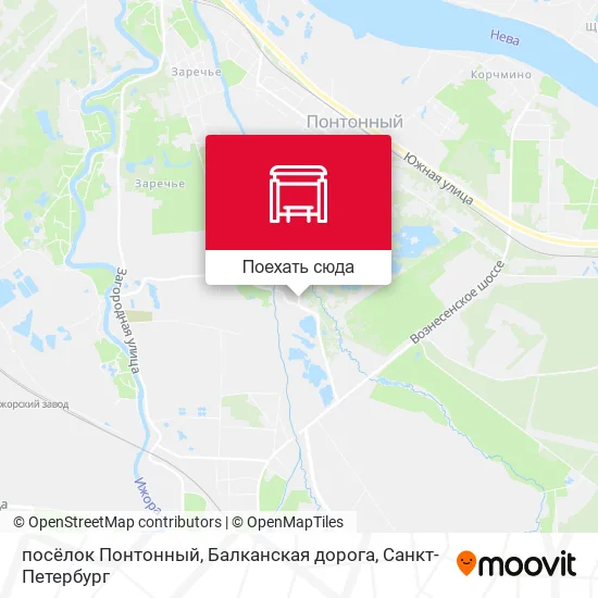 Карта посёлок Понтонный, Балканская дорога