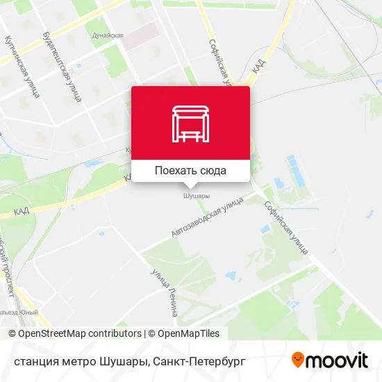 Карта станция метро Шушары