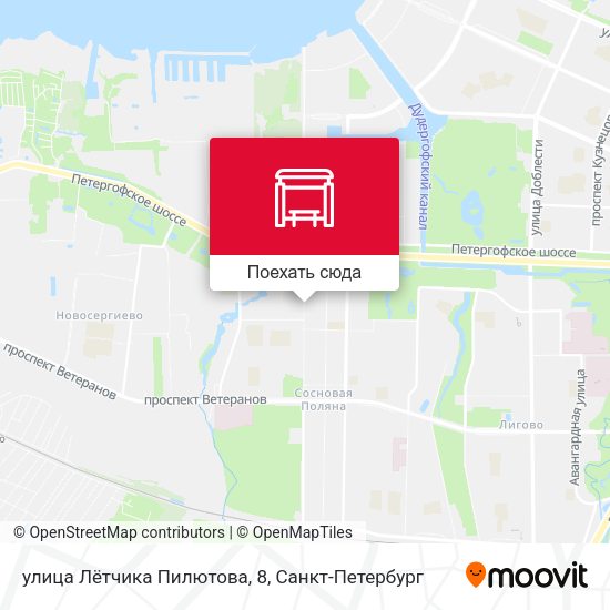 Карта улица Лётчика Пилютова, 8