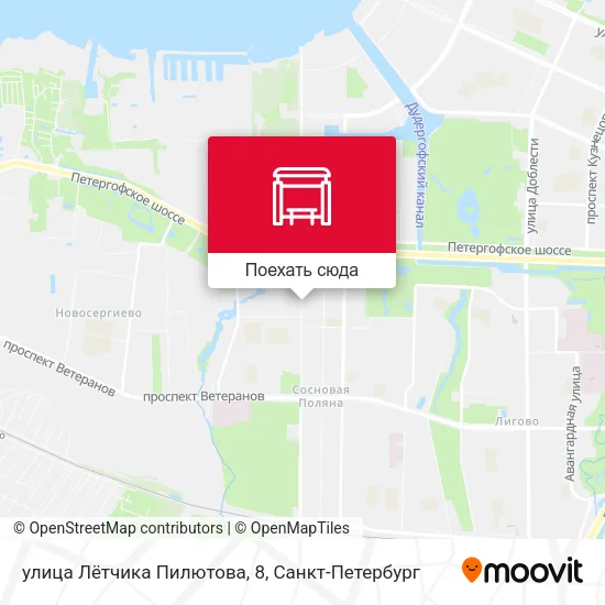 Карта улица Лётчика Пилютова, 8