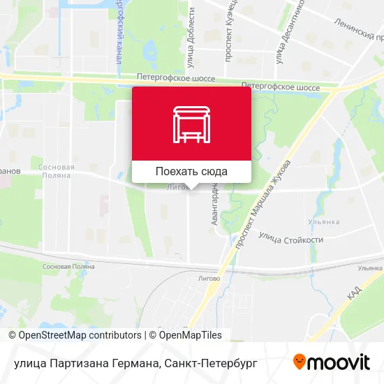 Карта улица Партизана Германа