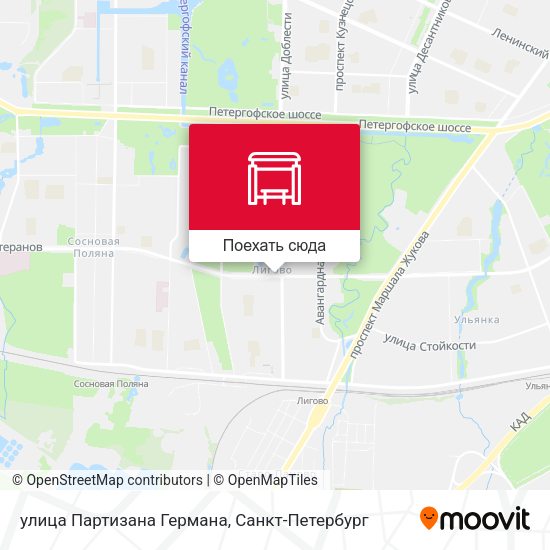 Карта улица Партизана Германа