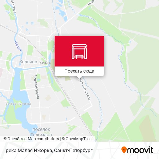 Карта река Малая Ижорка