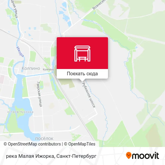 Карта река Малая Ижорка