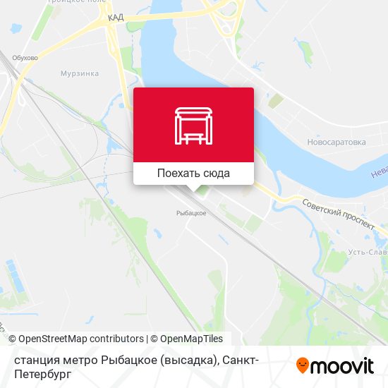 Карта станция метро Рыбацкое (высадка)