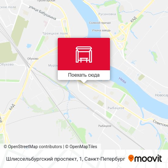 Карта Шлиссельбургский проспект, 1
