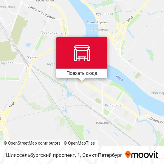 Карта Шлиссельбургский проспект, 1