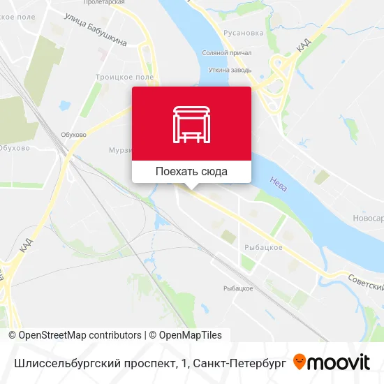 Карта Шлиссельбургский проспект, 1
