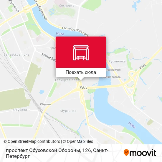 Карта проспект Обуховской Обороны, 126
