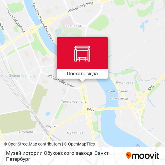Карта Музей истории Обуховского завода