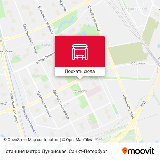 Карта станция метро Дунайская
