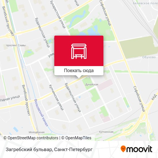 Карта Загребский бульвар