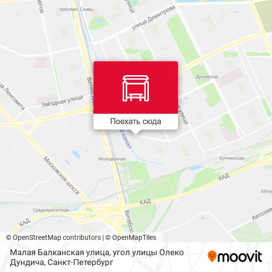 Карта Малая Балканская улица, угол улицы Олеко Дундича