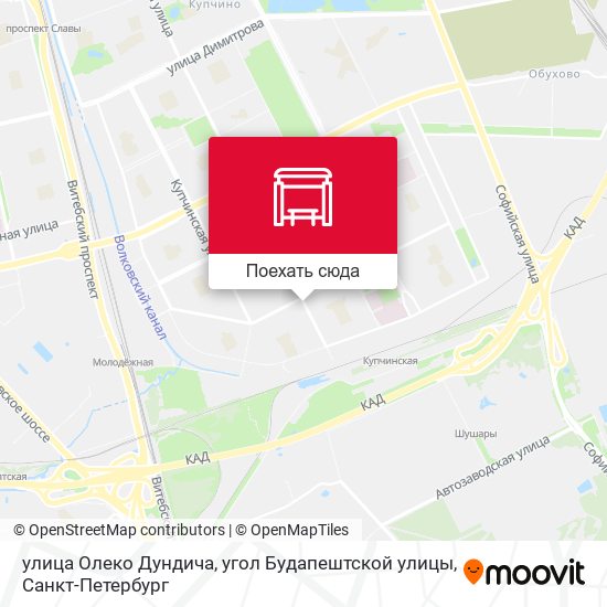 Карта улица Олеко Дундича, угол Будапештской улицы