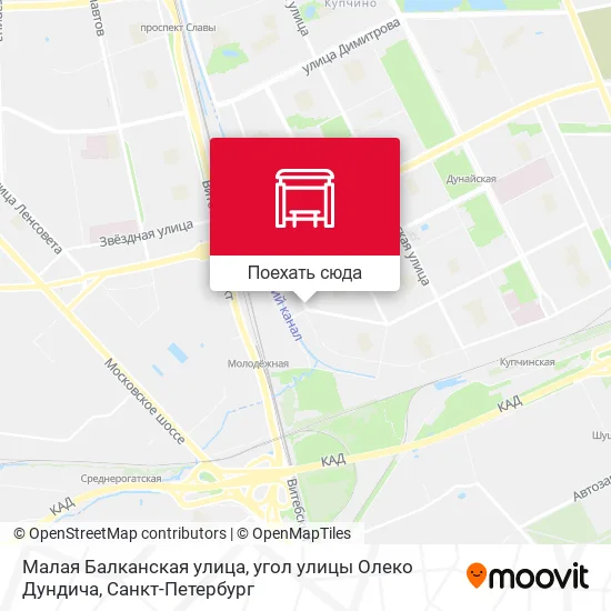 Карта Малая Балканская улица, угол улицы Олеко Дундича
