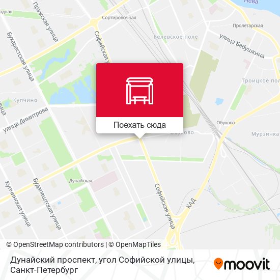 Карта Дунайский проспект, угол Софийской улицы