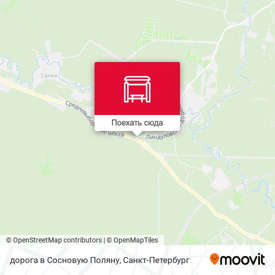 Карта дорога в Сосновую Поляну
