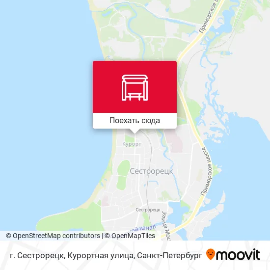 Карта г. Сестрорецк, Курортная улица
