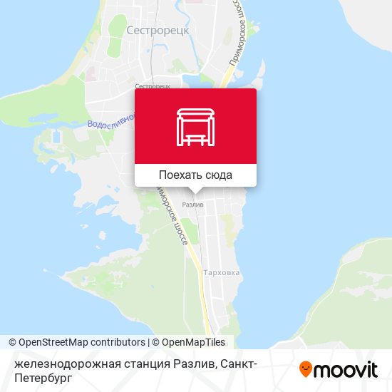 Карта железнодорожная станция Разлив