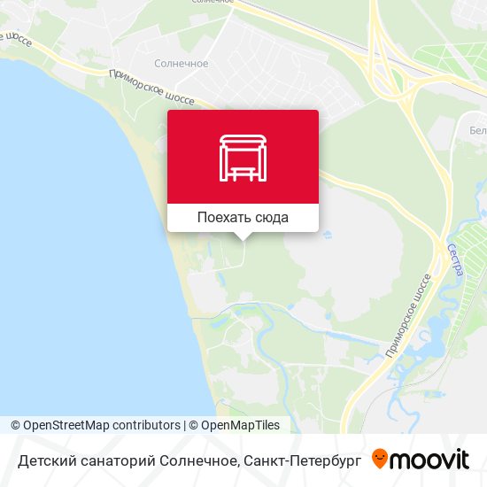 Карта Детский санаторий Солнечное