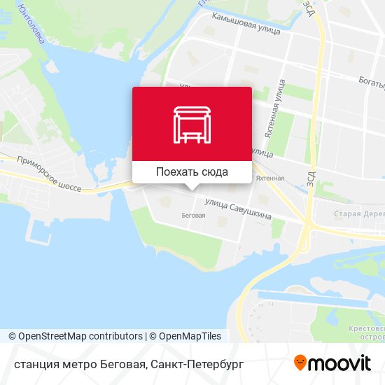 Карта станция метро Беговая