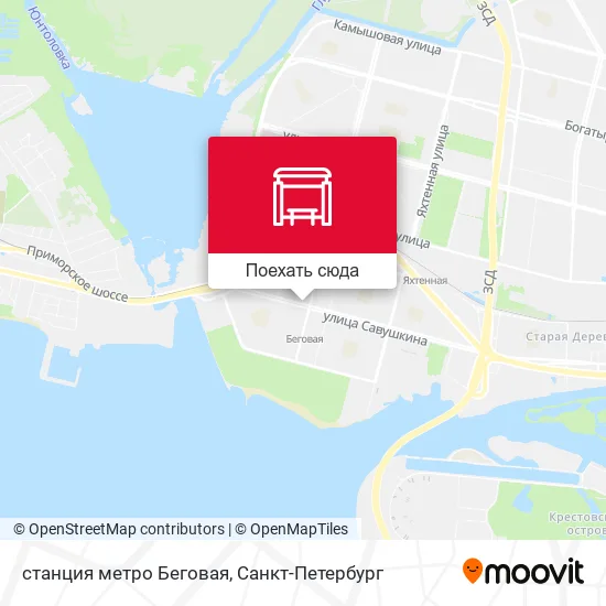 Карта станция метро Беговая
